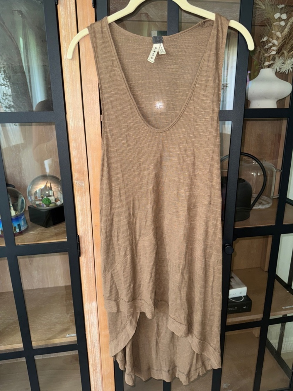 Y2k We The Free People boho longline tank top tunic dress ribbed scoop neck